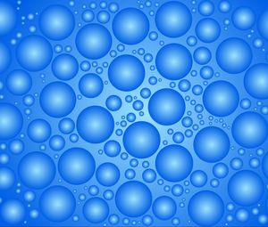 Preview wallpaper circles, bubbles, balls, surface, blue