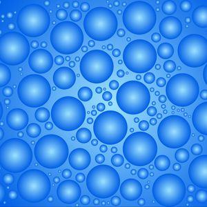 Preview wallpaper circles, bubbles, balls, surface, blue