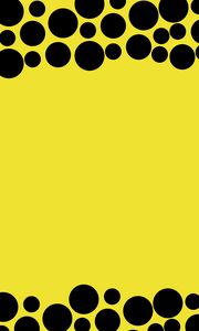 Preview wallpaper circles, bubbles, black, yellow, minimalism
