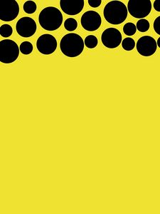 Preview wallpaper circles, bubbles, black, yellow, minimalism