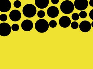 Preview wallpaper circles, bubbles, black, yellow, minimalism