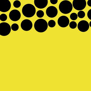 Preview wallpaper circles, bubbles, black, yellow, minimalism