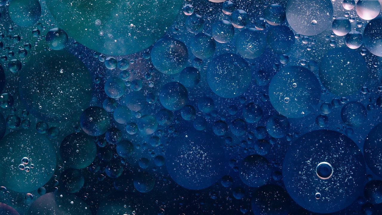 Wallpaper circles, bubbles, blue, texture