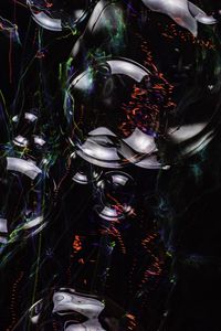 Preview wallpaper circles, bubbles, dark, lines