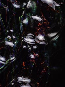 Preview wallpaper circles, bubbles, dark, lines