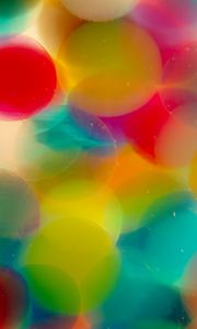 Preview wallpaper circles, bubbles, liquid, abstraction, colorful
