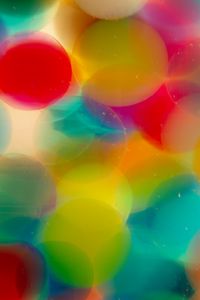 Preview wallpaper circles, bubbles, liquid, abstraction, colorful