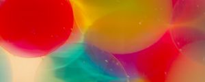 Preview wallpaper circles, bubbles, liquid, abstraction, colorful