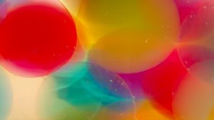 Preview wallpaper circles, bubbles, liquid, abstraction, colorful