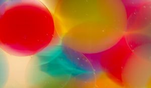 Preview wallpaper circles, bubbles, liquid, abstraction, colorful