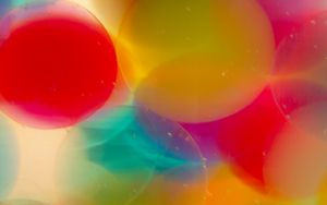 Preview wallpaper circles, bubbles, liquid, abstraction, colorful