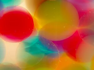 Preview wallpaper circles, bubbles, liquid, abstraction, colorful