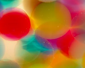 Preview wallpaper circles, bubbles, liquid, abstraction, colorful