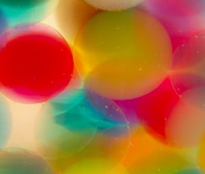 Preview wallpaper circles, bubbles, liquid, abstraction, colorful
