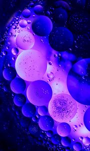 Preview wallpaper circles, bubbles, purple, macro, shape, dark