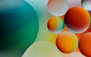 Preview wallpaper circles, bubbles, round, gradient, multicolored