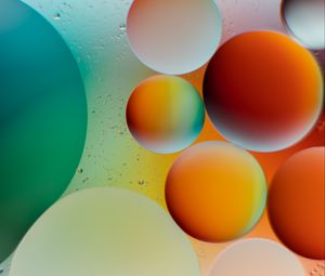 Preview wallpaper circles, bubbles, round, gradient, multicolored