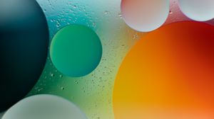 Preview wallpaper circles, bubbles, shapes, gradient, water