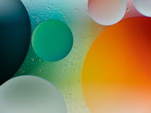 Preview wallpaper circles, bubbles, shapes, gradient, water