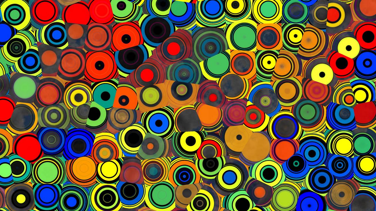 Wallpaper circles, colorful, abstraction, pattern