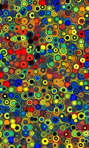 Preview wallpaper circles, colorful, abstraction, pattern