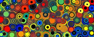 Preview wallpaper circles, colorful, abstraction, pattern