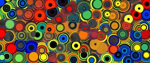 Preview wallpaper circles, colorful, abstraction, pattern