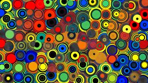 Preview wallpaper circles, colorful, abstraction, pattern