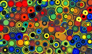 Preview wallpaper circles, colorful, abstraction, pattern