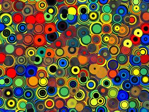 Preview wallpaper circles, colorful, abstraction, pattern