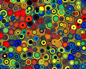 Preview wallpaper circles, colorful, abstraction, pattern