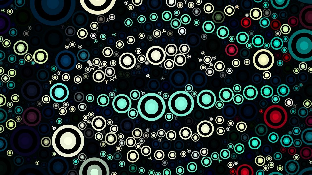 Wallpaper circles, colorful, pattern, shapes