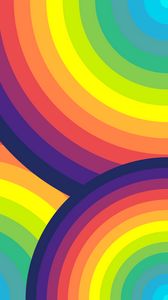 Preview wallpaper circles, colorful, rainbow, arc