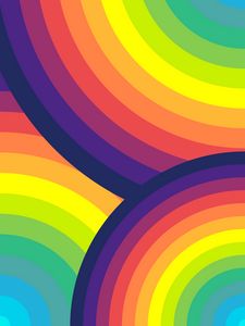 Preview wallpaper circles, colorful, rainbow, arc