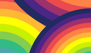 Preview wallpaper circles, colorful, rainbow, arc