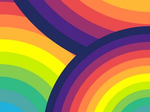 Preview wallpaper circles, colorful, rainbow, arc