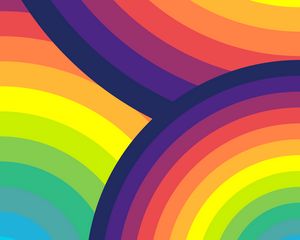Preview wallpaper circles, colorful, rainbow, arc