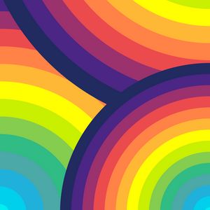 Preview wallpaper circles, colorful, rainbow, arc