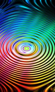 Preview wallpaper circles, colorful, wavy