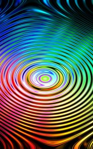 Preview wallpaper circles, colorful, wavy