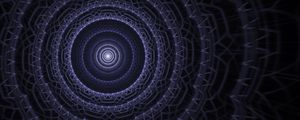 Preview wallpaper circles, depth, fractal, abstraction, blue