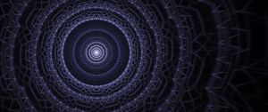 Preview wallpaper circles, depth, fractal, abstraction, blue