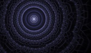 Preview wallpaper circles, depth, fractal, abstraction, blue