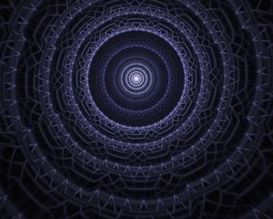 Preview wallpaper circles, depth, fractal, abstraction, blue