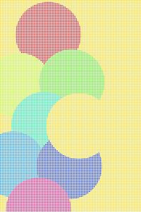 Preview wallpaper circles, dimensions, squares, background, bright