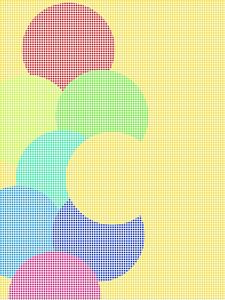 Preview wallpaper circles, dimensions, squares, background, bright
