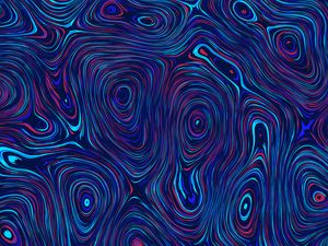 Preview wallpaper circles, distortion, abstraction, blue