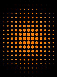 Preview wallpaper circles, dots, abstraction, orange, black