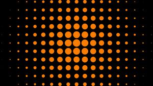 Preview wallpaper circles, dots, abstraction, orange, black