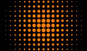 Preview wallpaper circles, dots, abstraction, orange, black